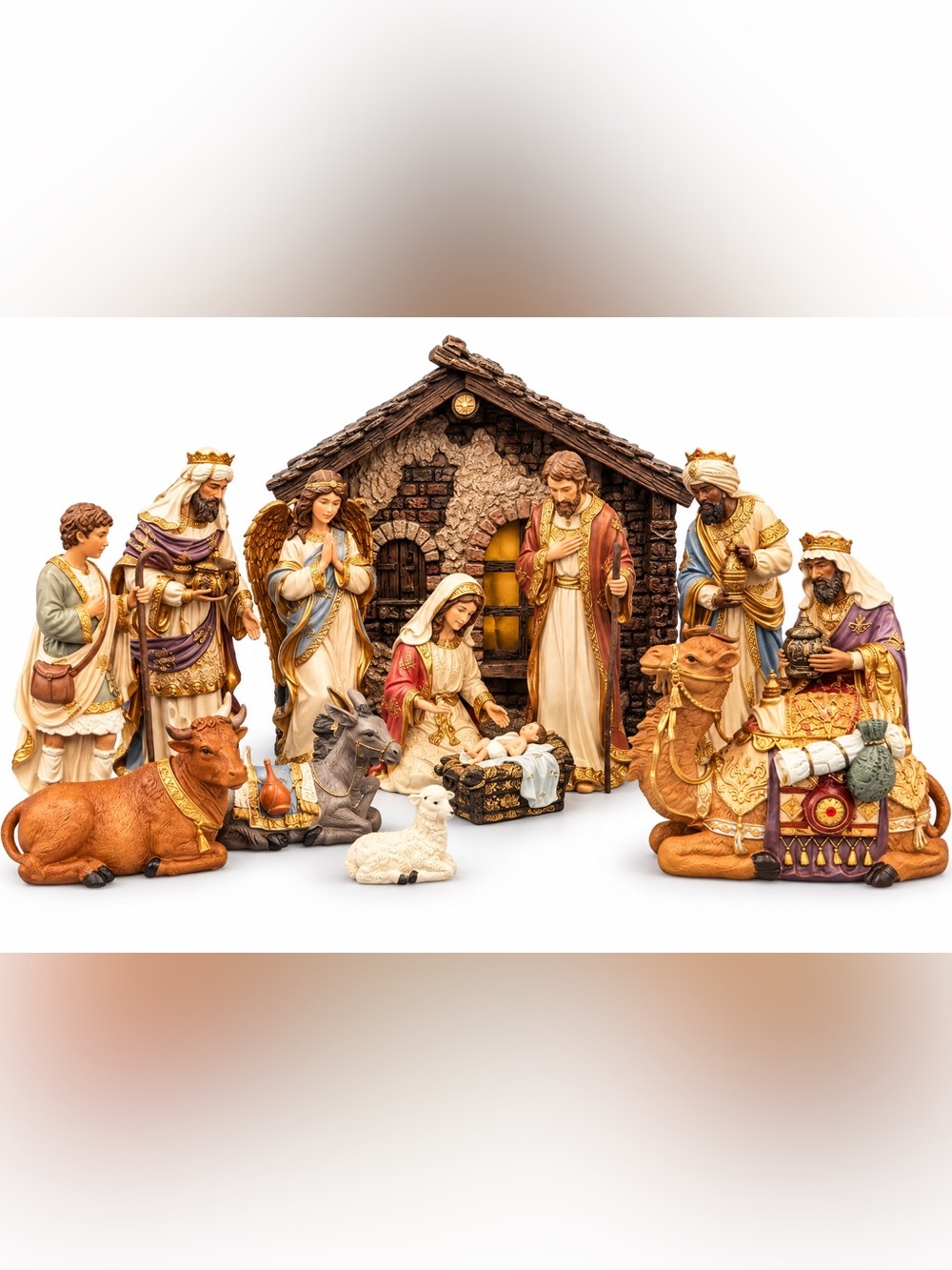 Kirkland Signature Gold and White Three Wise Men Nativity Figurines Wall Art